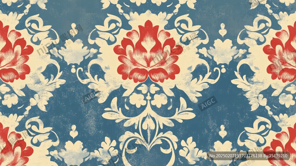 数码印花欧式花纹