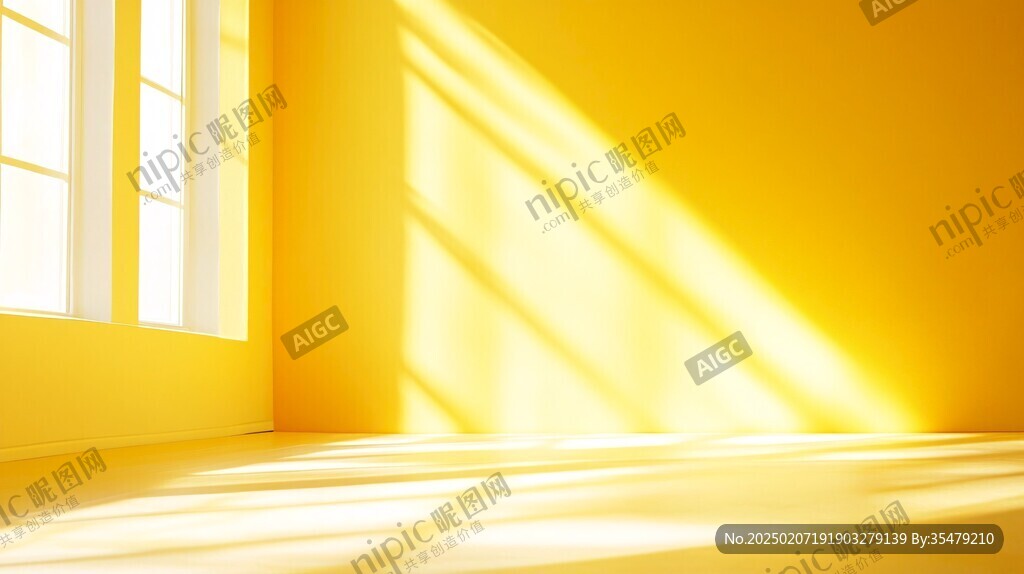 黄色室内暖光太阳光