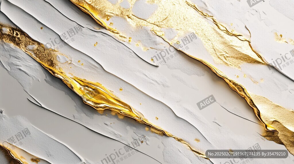 金色抽象流体纹理背景