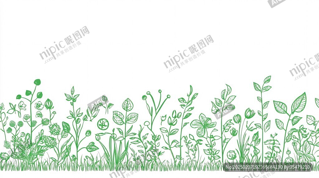 手绘草地