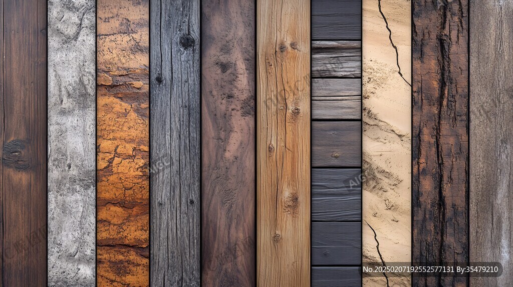 多种颜色木板木材