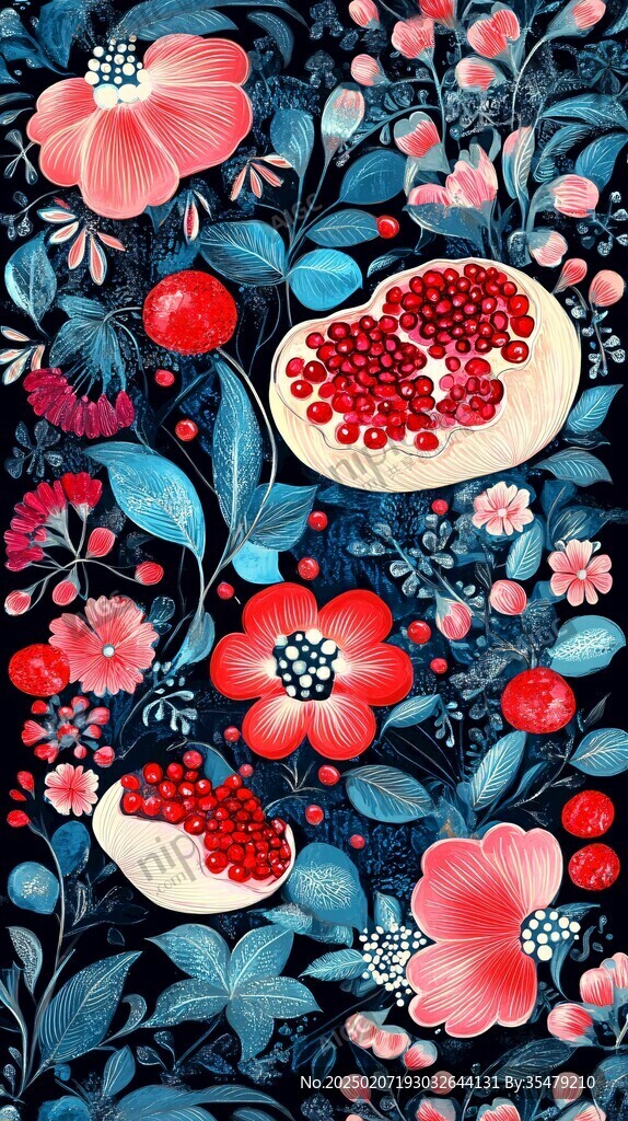 花红果包装插画