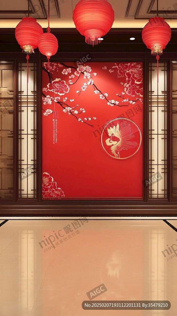 新年展厅背景