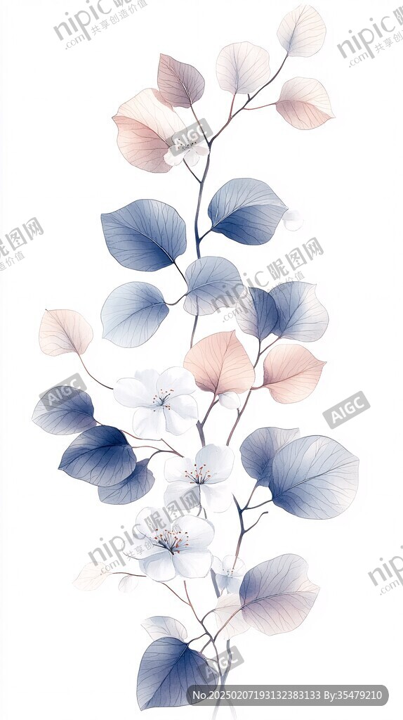 渐变风花朵