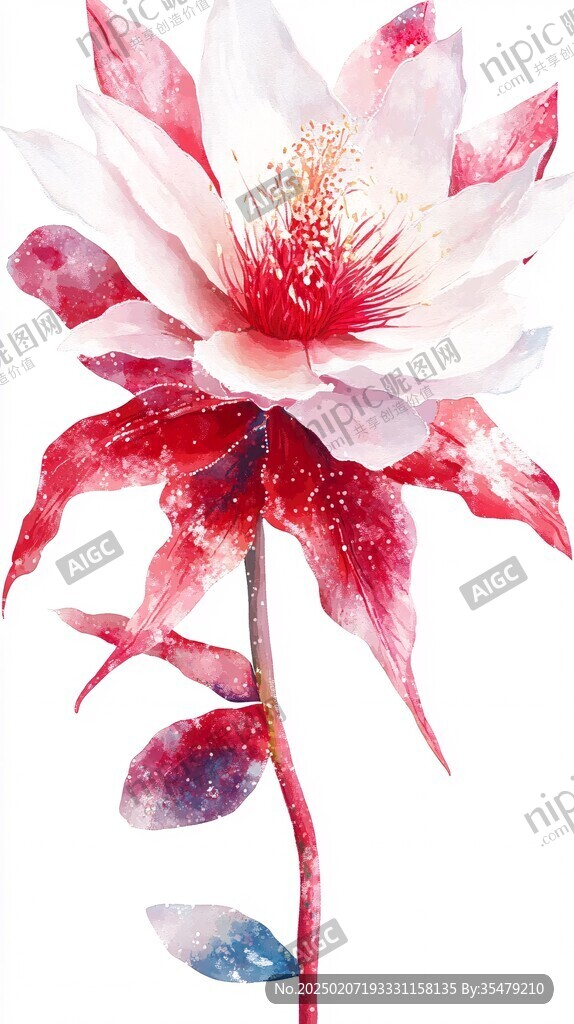 鼠绘精绘莲花花朵