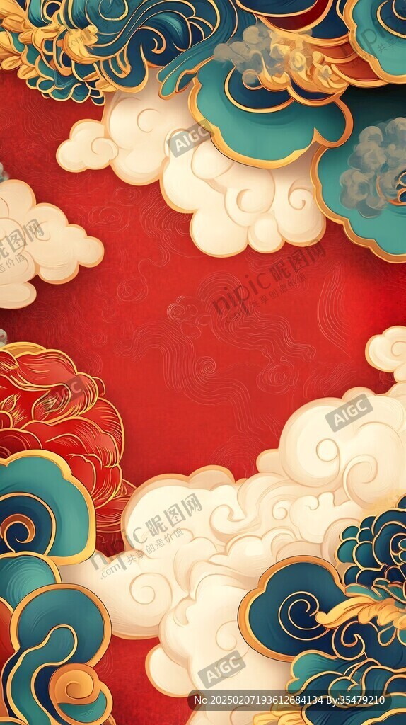 清朝云图高端云纹装饰