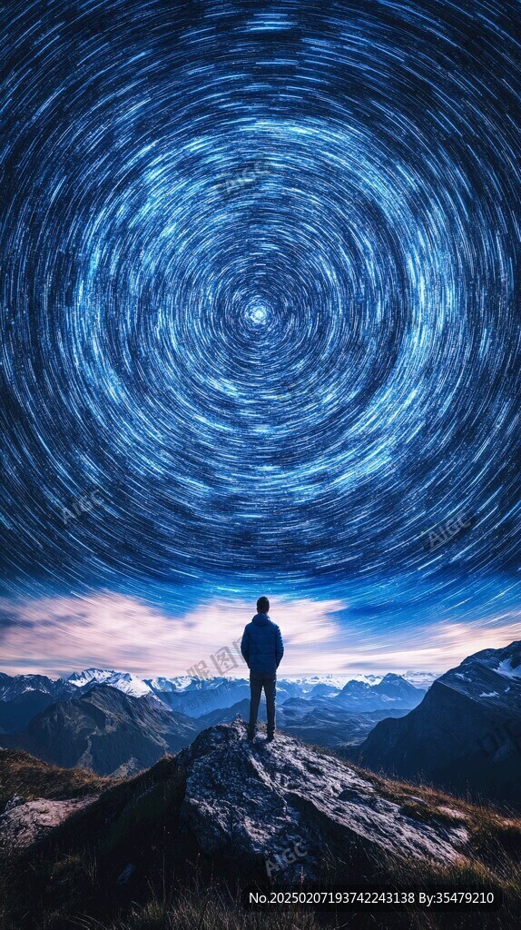 星辰大海男孩背影