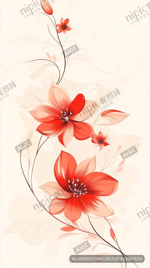 手绘创意百花壁纸