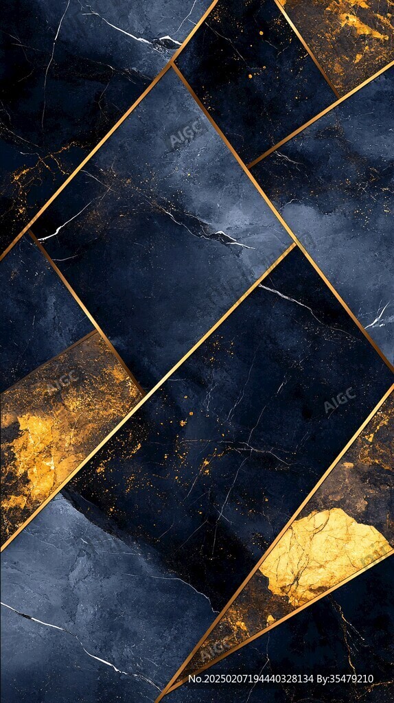 金色网格线条大理石纹