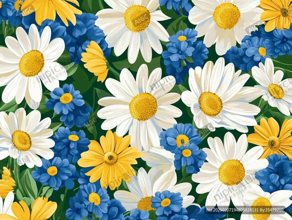 雏菊板绘插画