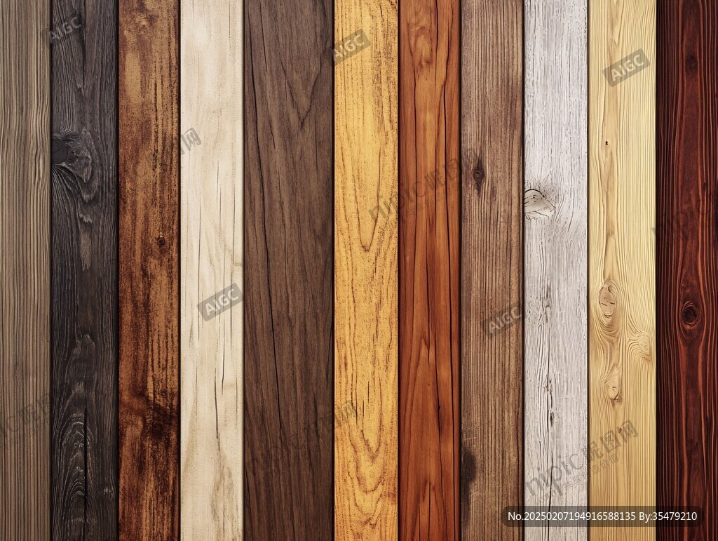 多种颜色木板木材