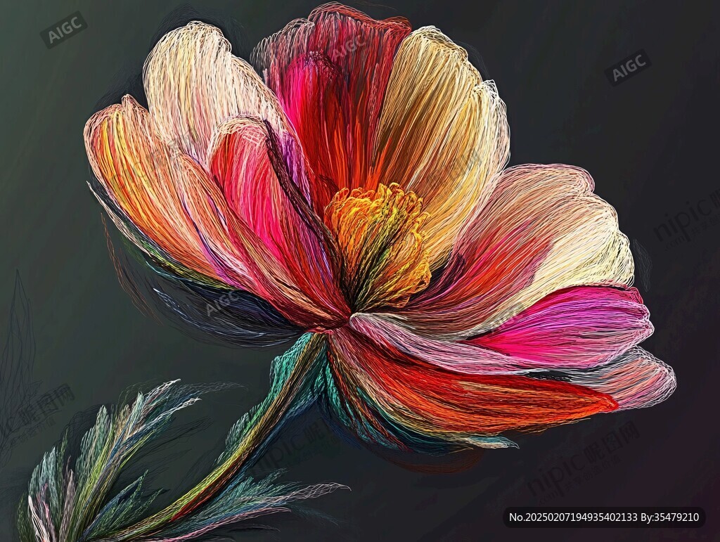 轻奢装饰画花朵