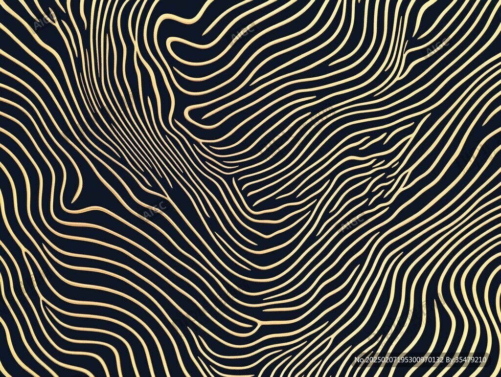 4d金色线条艺术