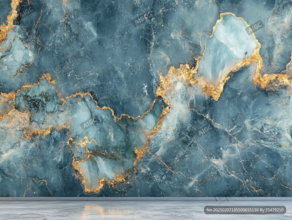 蓝色大理石背景墙