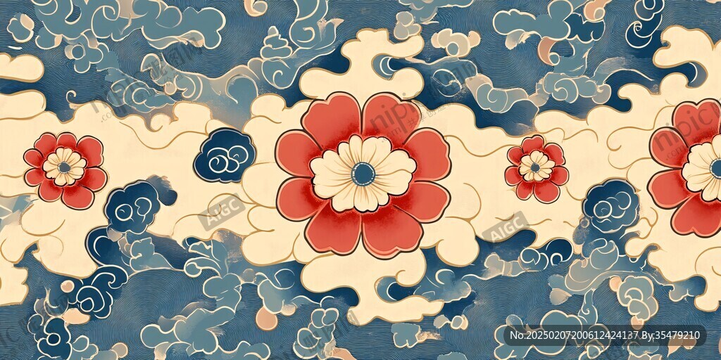 云纹大花