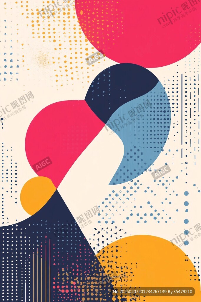 圆点渐变海报素材设计