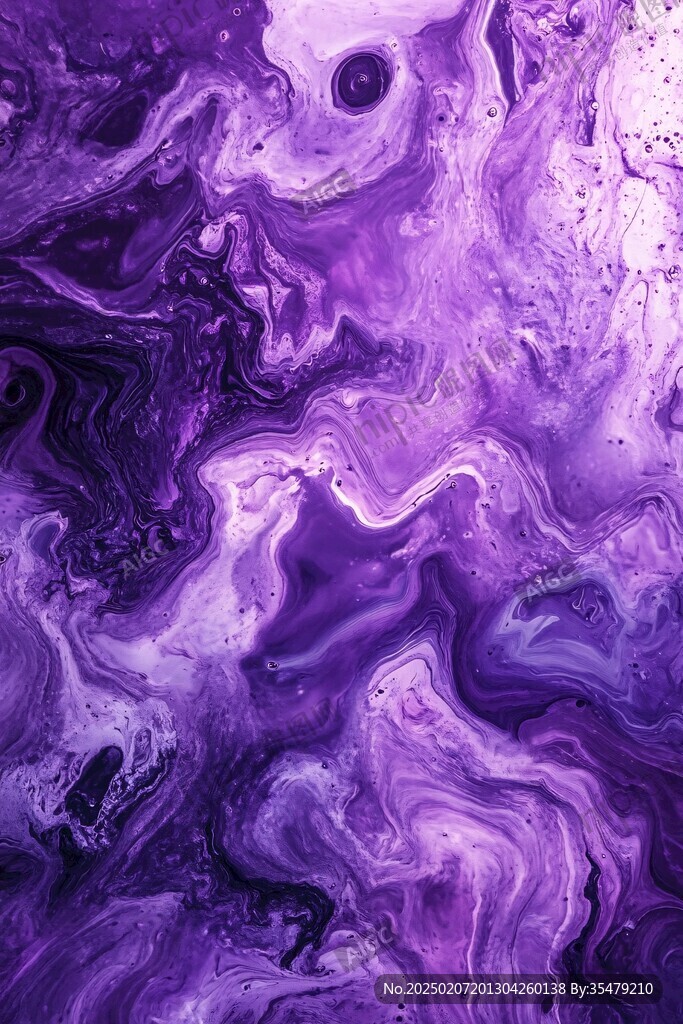 紫色梦幻流体画