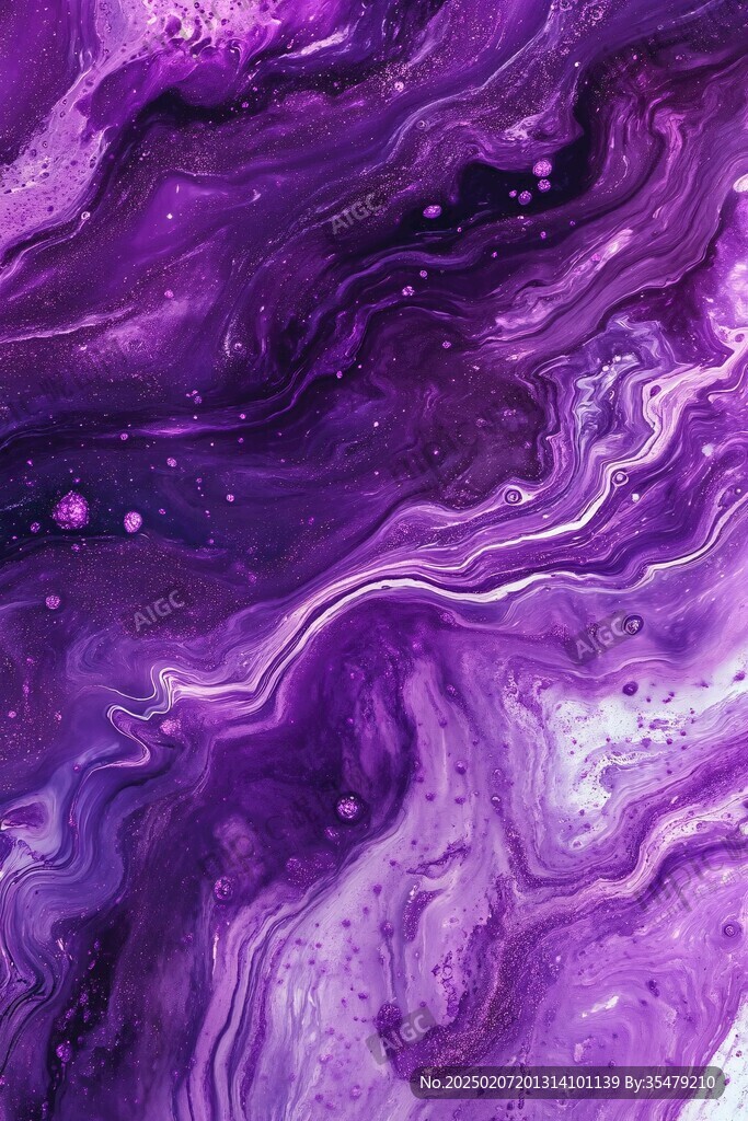 紫色梦幻流体画