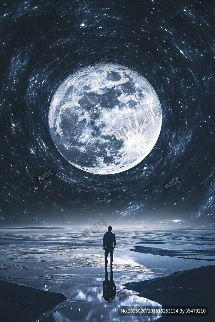 蓝月夜梦幻唯美奇幻