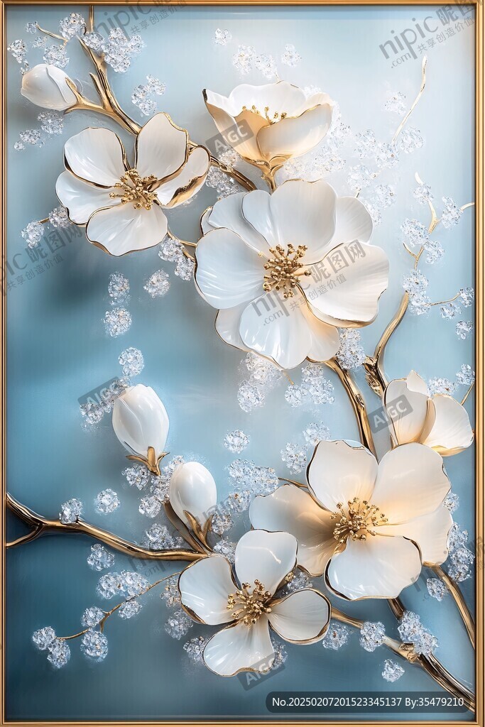 典雅杏花装饰画