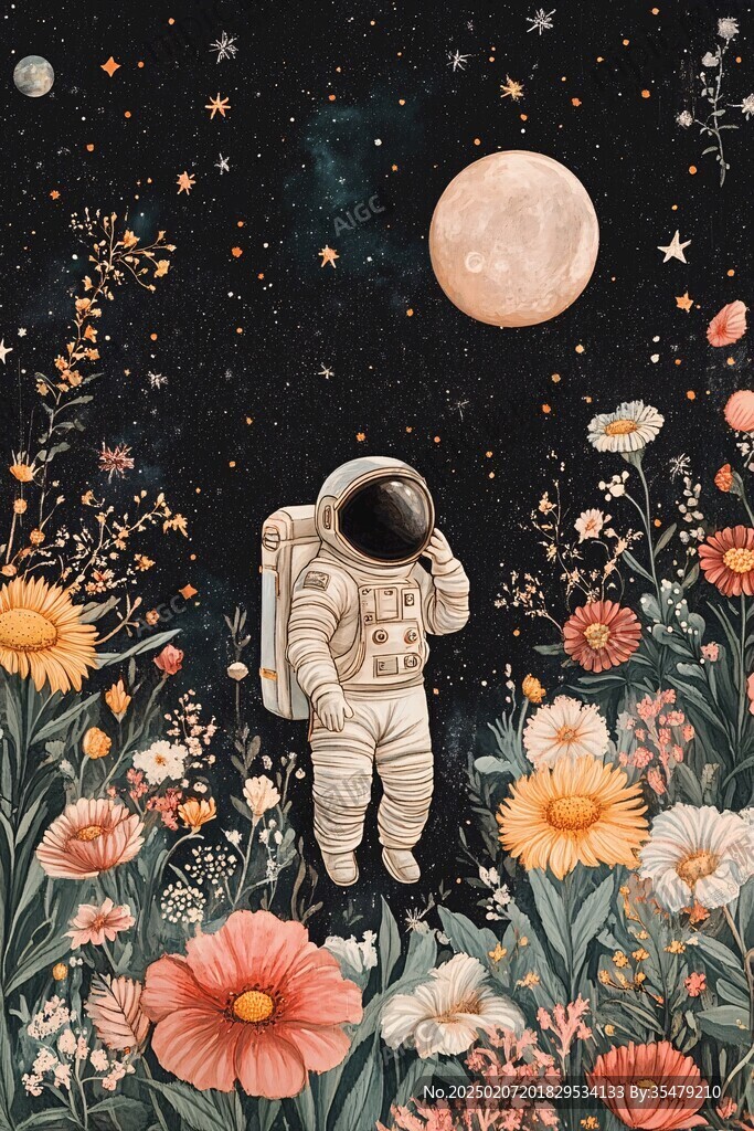 宇航员插画