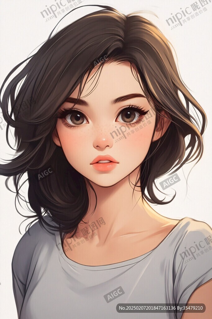写实人物插画