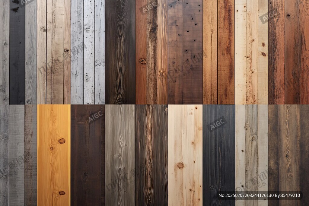 多种颜色木板木材