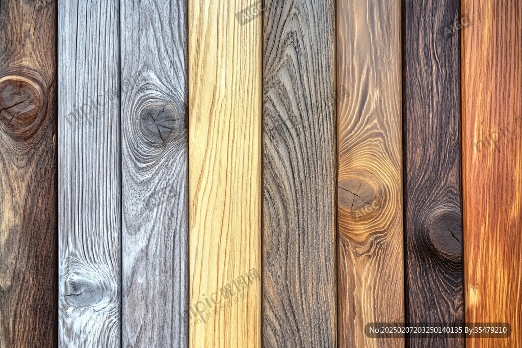 多种颜色木板木材