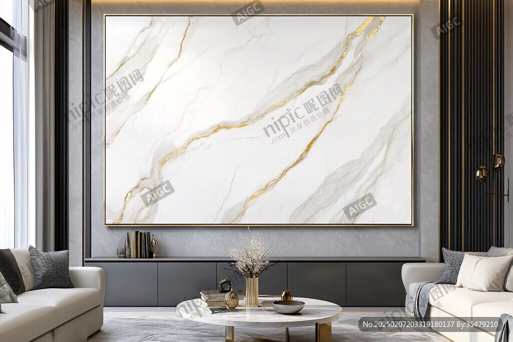 轻奢大理石背景墙