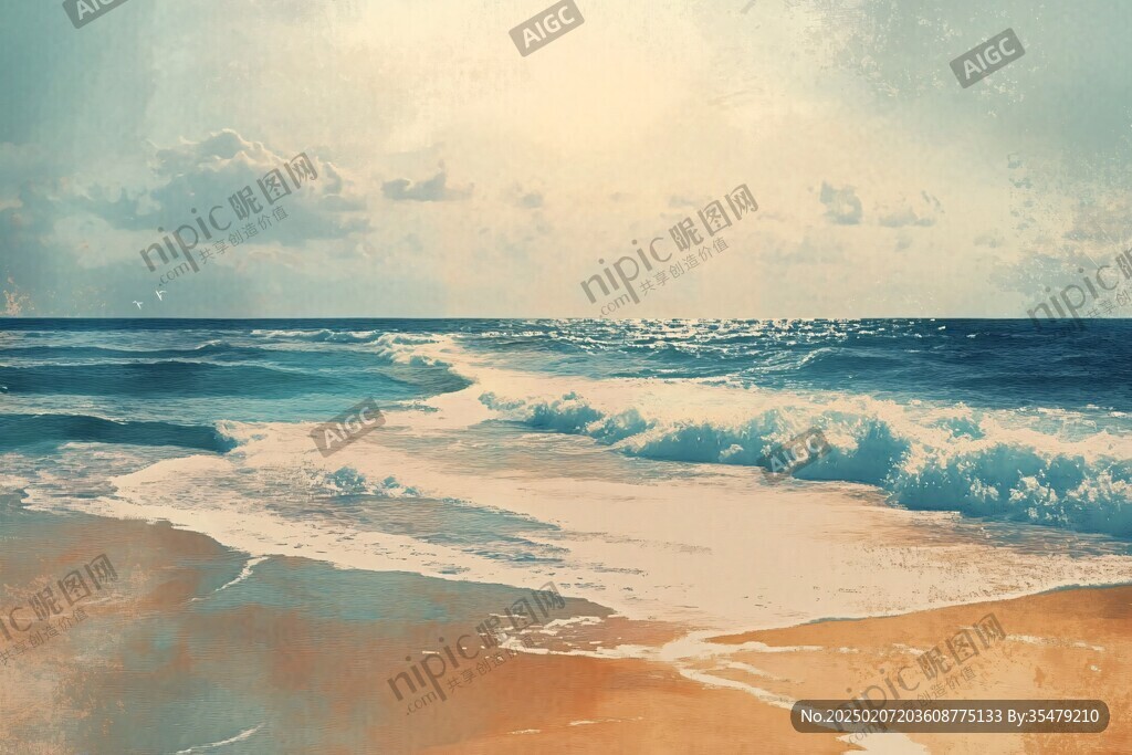 唯美韵律自然海边背景