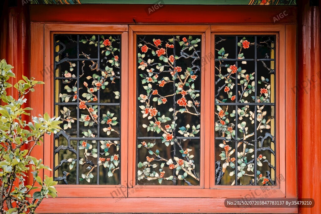 红木窗花