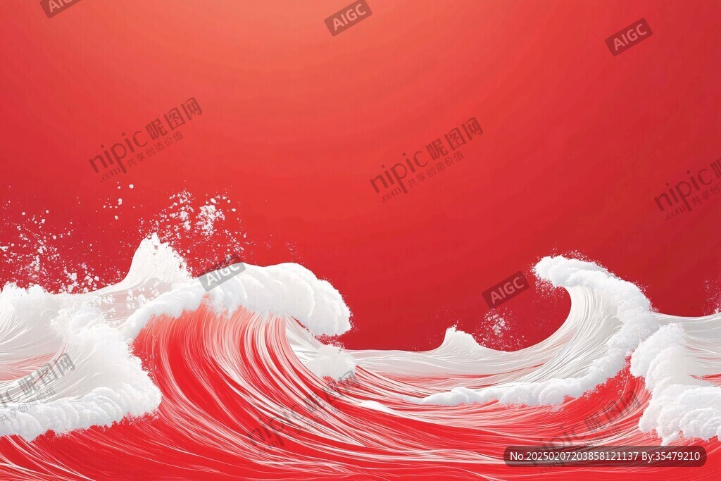 浪涛翻滚包装底纹