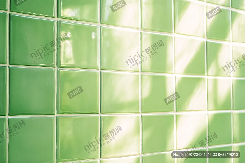 绿色玻璃砖墙
