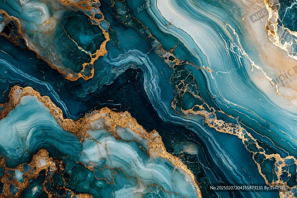 蓝色玛瑙石艺术背景