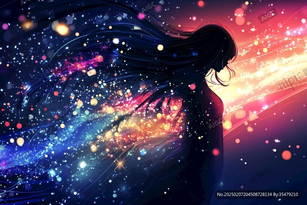 梦幻插画奇幻炫光