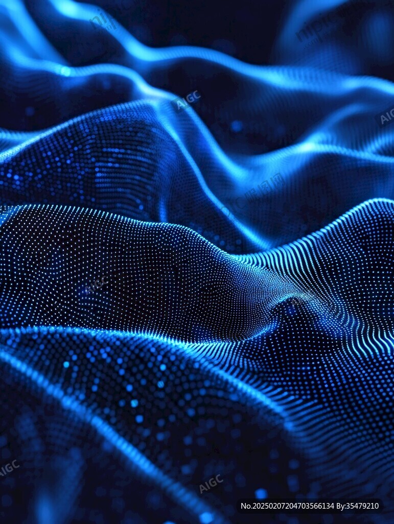 蓝色弯曲唯美科技