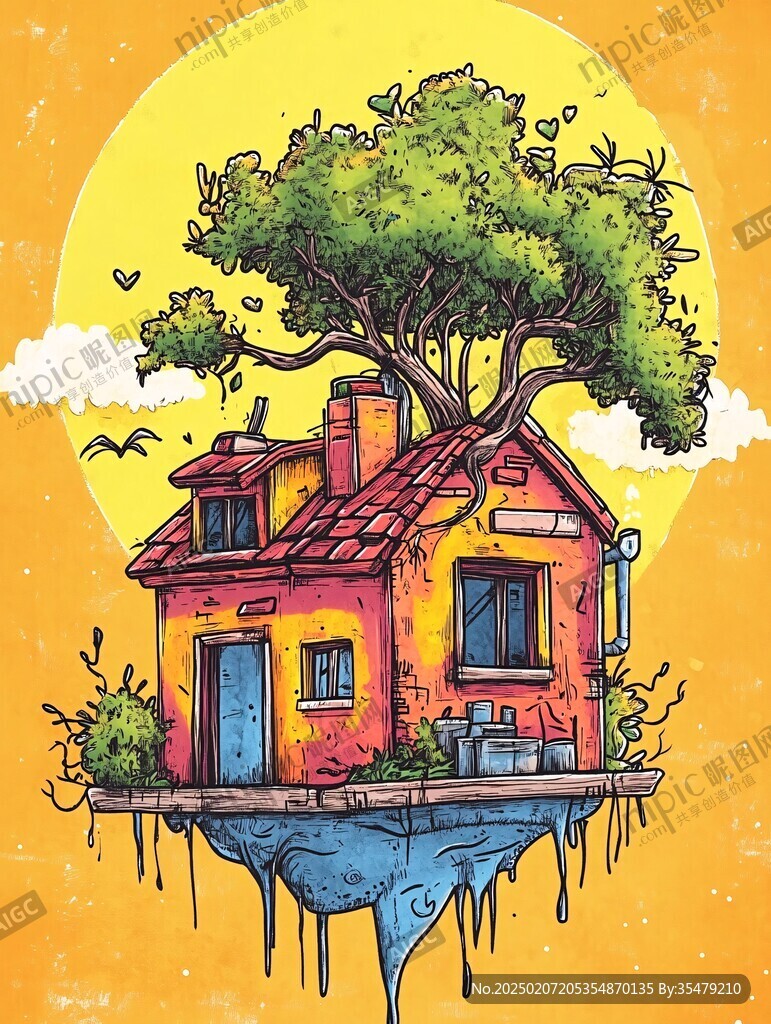 秘密树屋插画