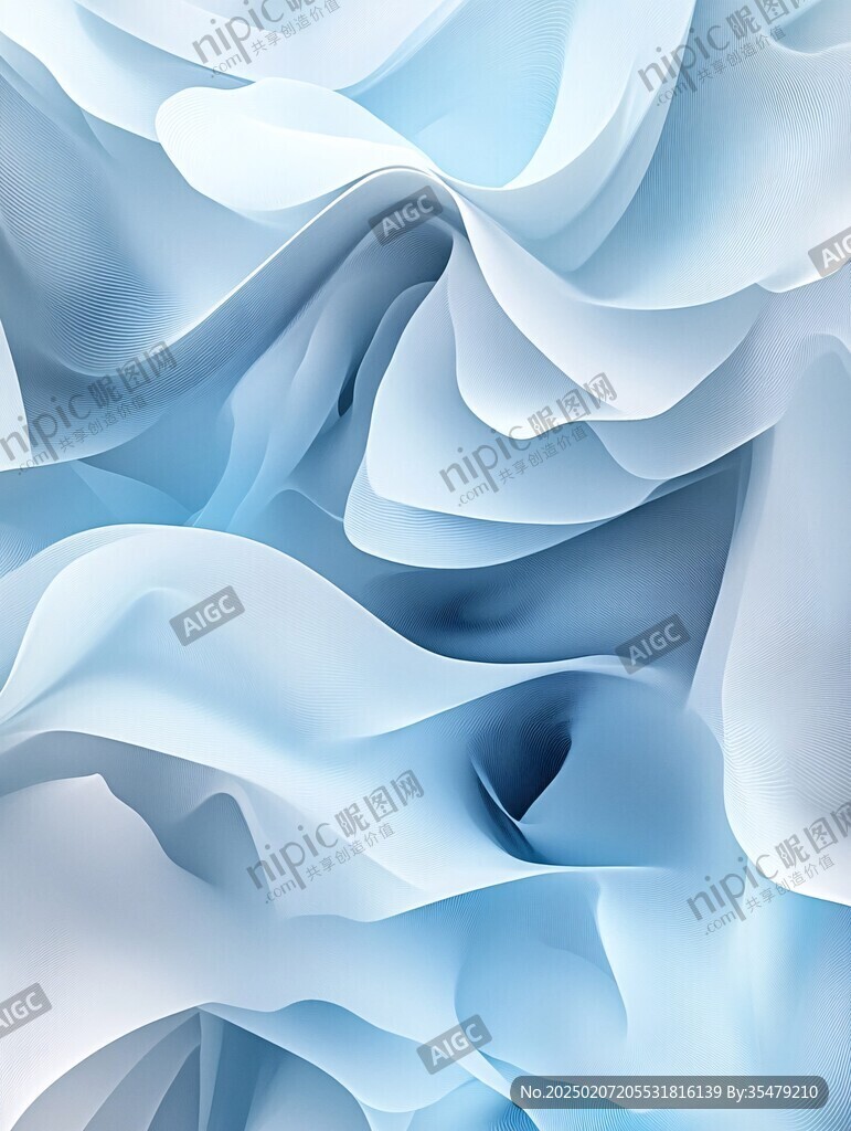 炫彩波浪蓝色渐变纹理