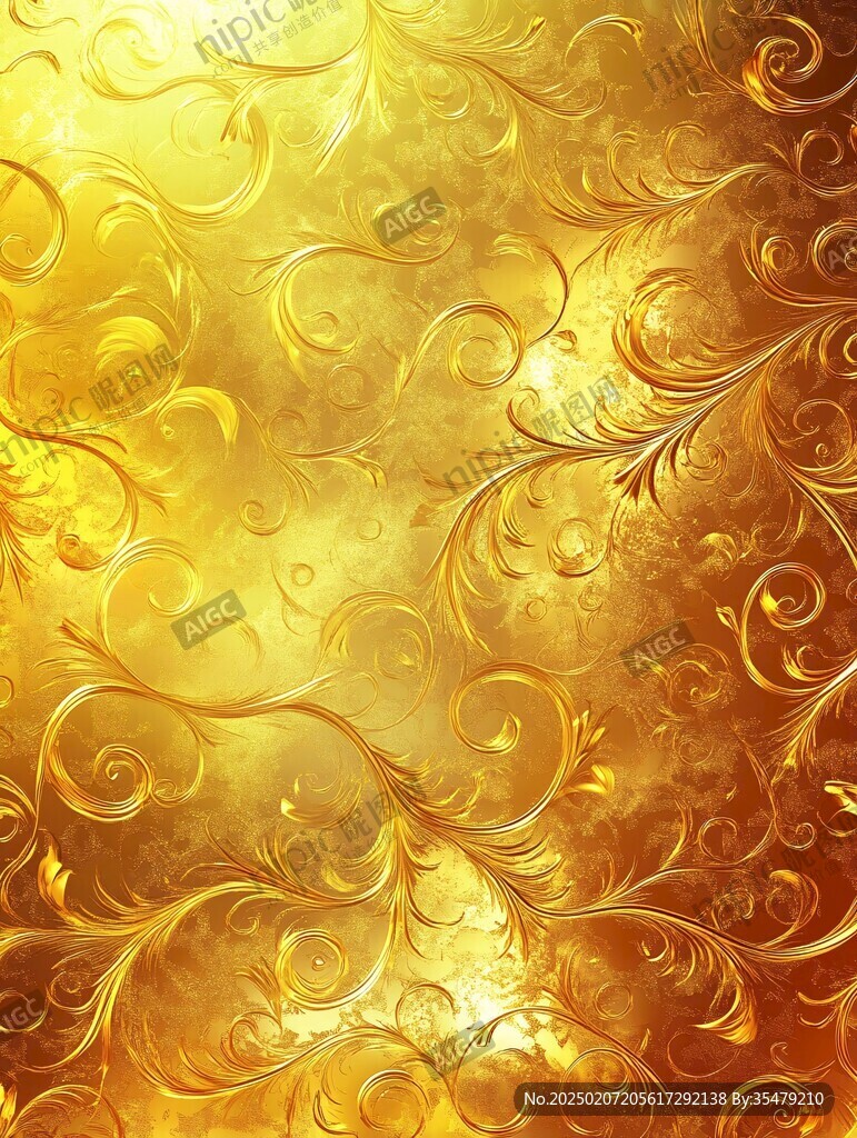 花金属底纹金色