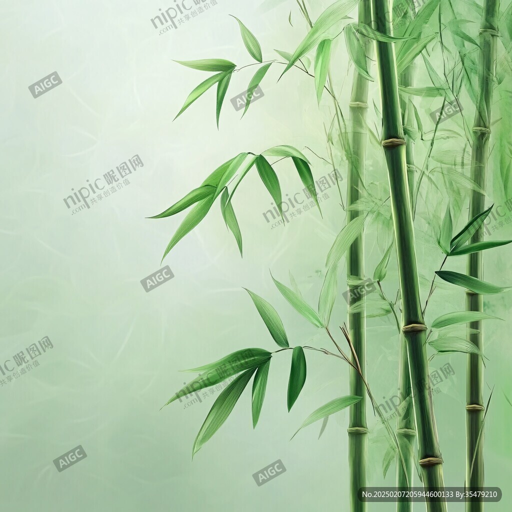 竹林竹叶背景墙