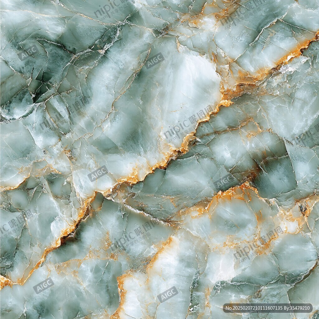 蓝色透光大理石装饰画