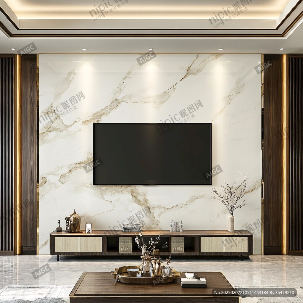 轻奢大理石背景墙