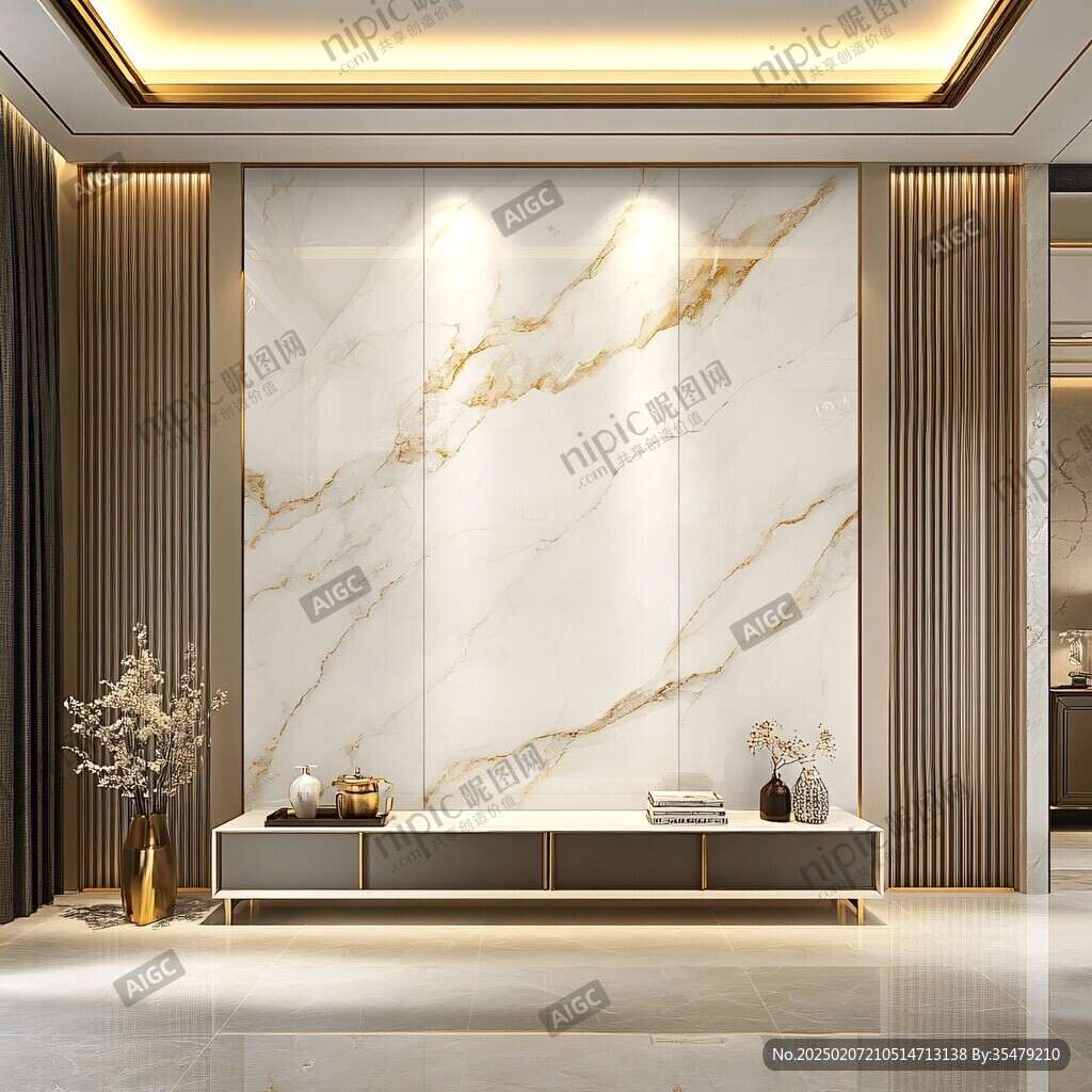 轻奢大理石背景墙