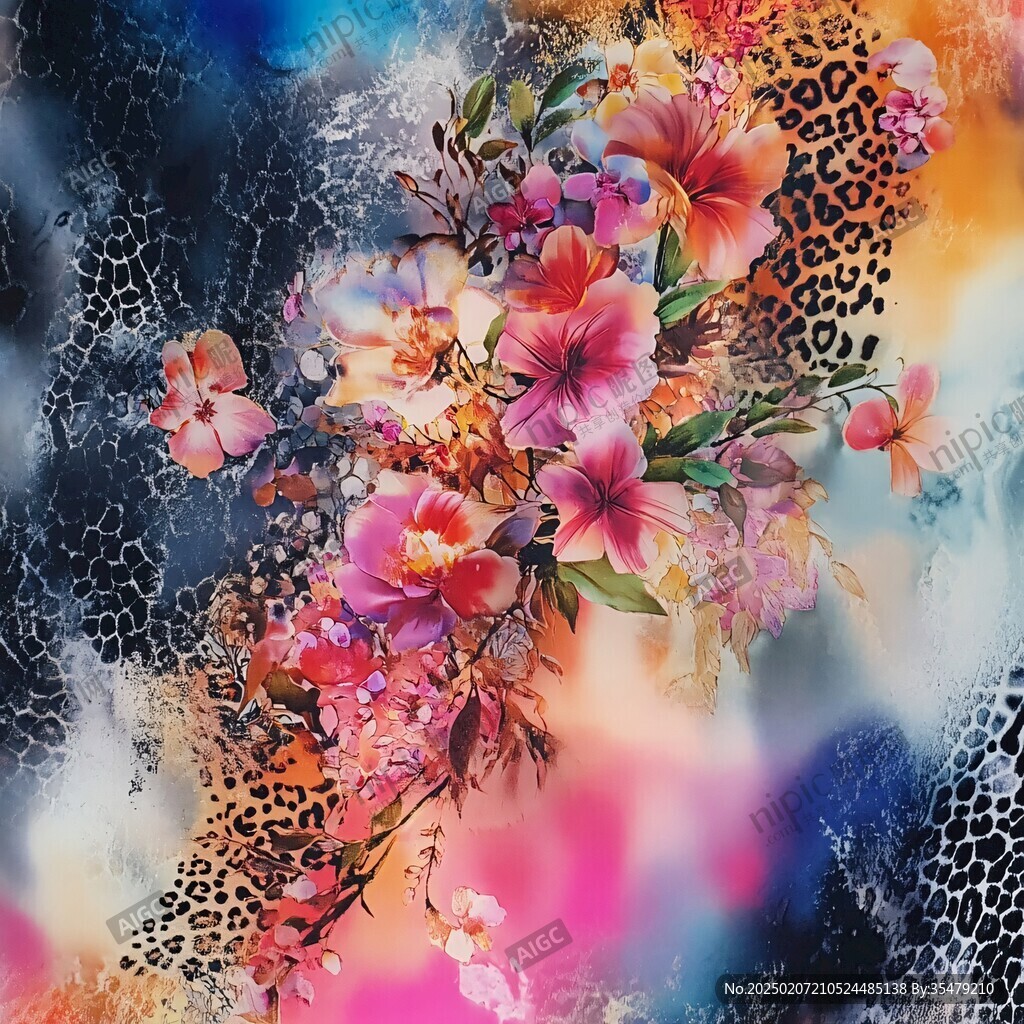 花卉图案数码印花