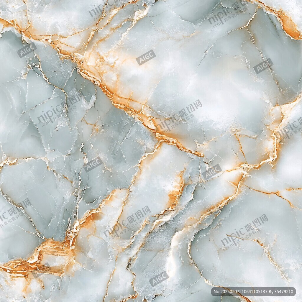 蓝色透光大理石装饰画