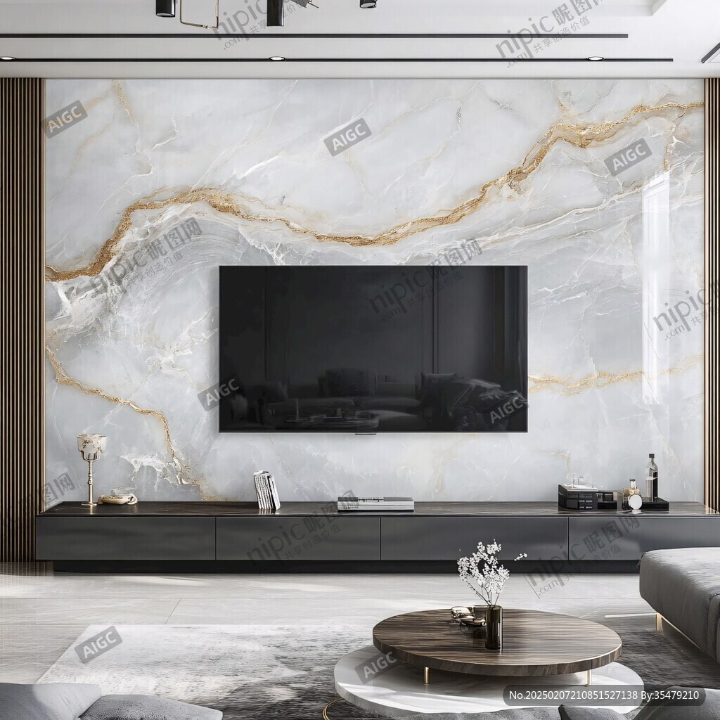 轻奢大理石背景墙