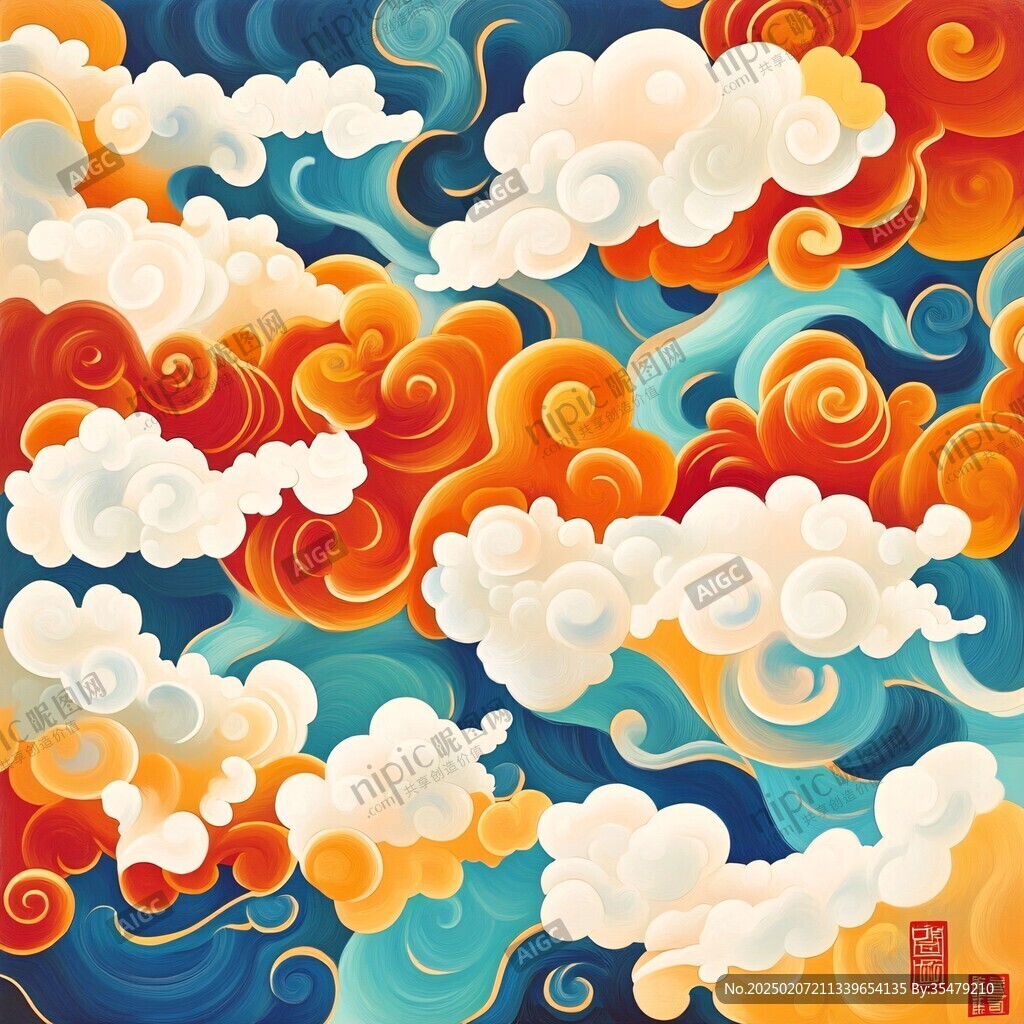 古典云水纹