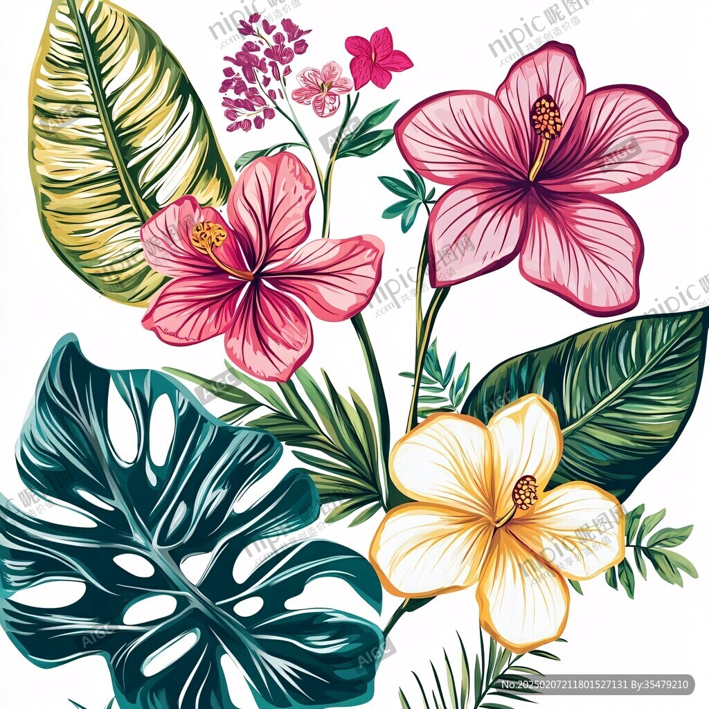 热带植物插画