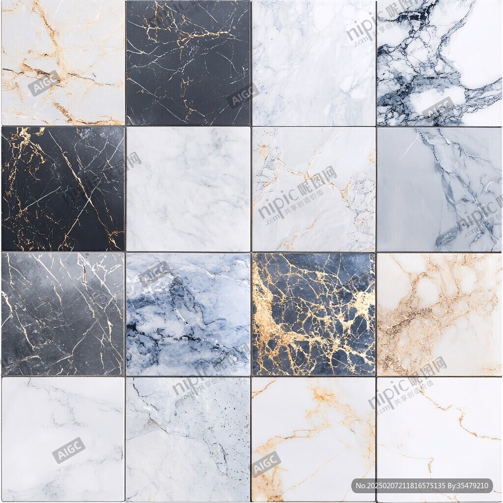 金色网格线条大理石纹