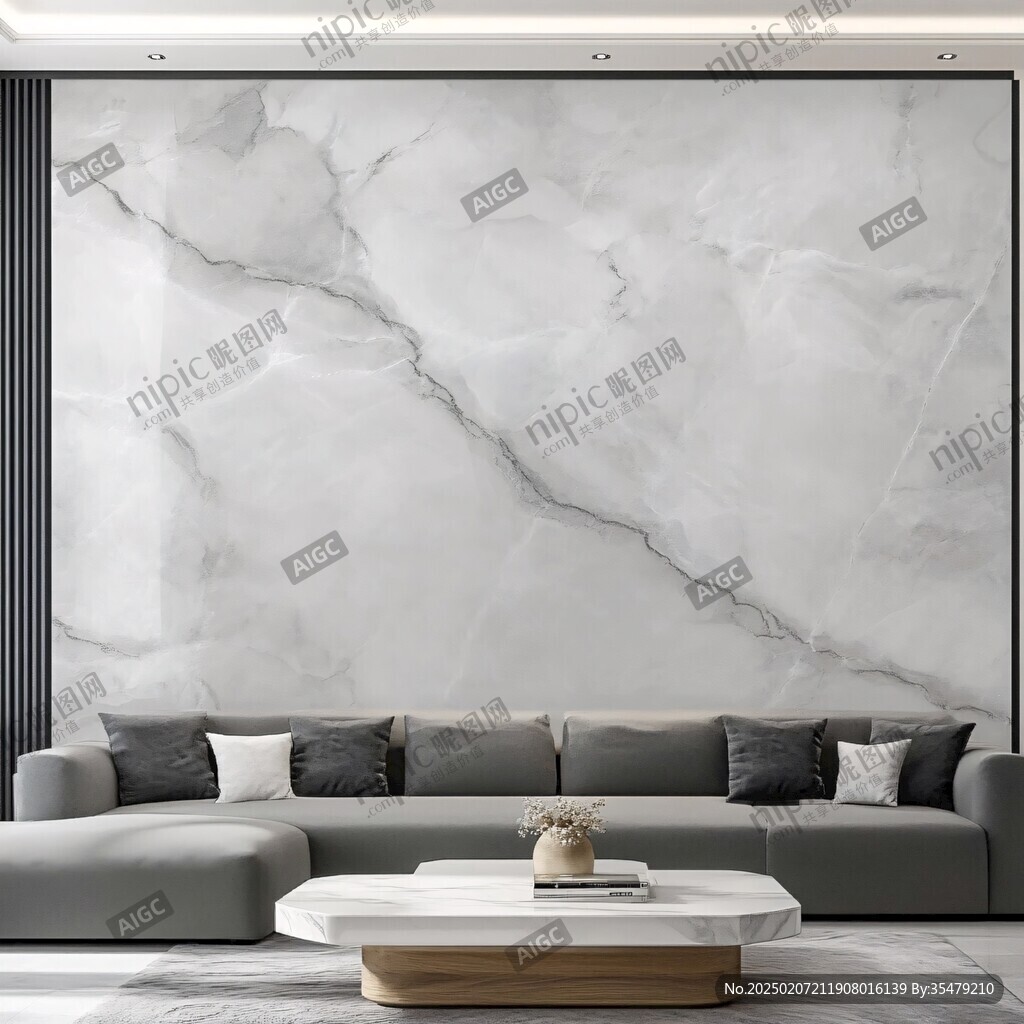 现代北欧大理石背景墙